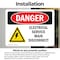 Signmission Electrical Service Main Disconnect Danger Sign, Vinyl Decal, 7in W x 5in L, 2PK OS-2PACK-DS-D-57-L-2214 - alternate 4